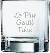 Whiskeyglas gegraveerd - 38cl - Le Plus Gentil Frère