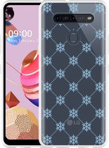 LG K51S Hoesje Snowflake Pattern - Designed by Cazy