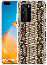 Huawei P40 Pro Hoesje Snakeskin Pattern Designed by Cazy