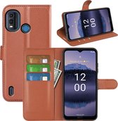 Nokia G11 Plus Hoesje - MobyDefend Kunstleren Wallet Book Case (Sluiting Voorkant) - Bruin - GSM Hoesje - Telefoonhoesje Geschikt Voor Nokia G11 Plus