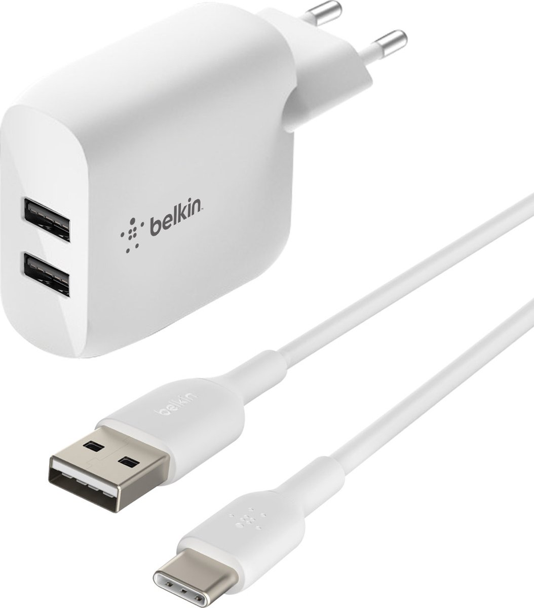 Chargeur mural double USB-C 65 W BOOST↑Charge Pro Dual de Belkin - Blanc -  Apple (FR)