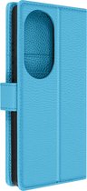 Cover Geschikt voor Huawei P50 Pro Flip Wallet Stand Video blauwe
