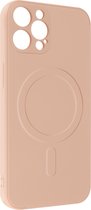 Hoesje Magsafe Geschikt voor Apple iPhone 13 Pro Siliconen binnenkant Soft-touch roze