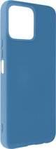 Geschikt voor Honor X8 siliconen hoesje semi-rigide Soft-touch afwerking blauw