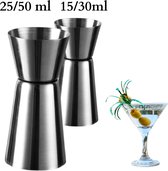 Doseur à cocktail Double 15/30 ml acier brossé Vacu Vin BV