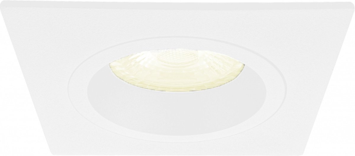 Inbouwspot Wietse met Philips HUE White - Voor binnen / woonkamer / keuken / slaapkamer - inbouwspot - Wit - vierkant - IP20 - GU10 - Buitendiameter: 93MM - boorgat: 75-81MM - min. Inbouwdiepte: 70MM