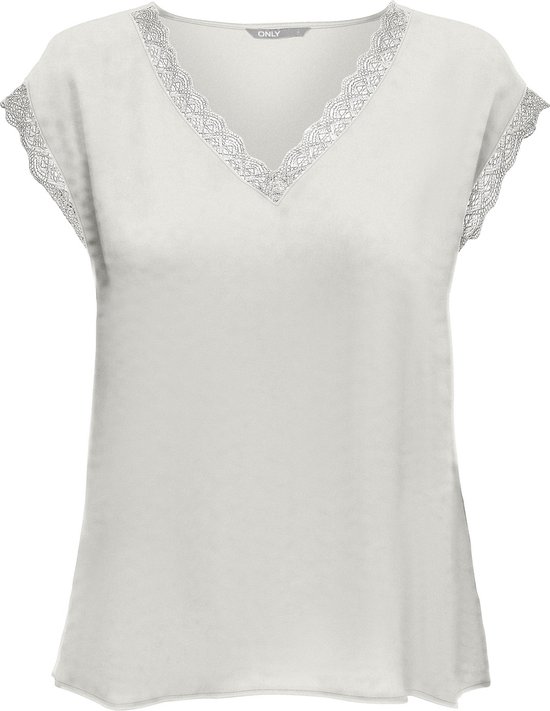 Only T-shirt Onljasmina S/s V-neck Lace Top Noos 15252241 Dames