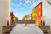 Behang - Fotobehang Italië - Huizen - Kleuren - Breedte 350 cm x hoogte 350 cm