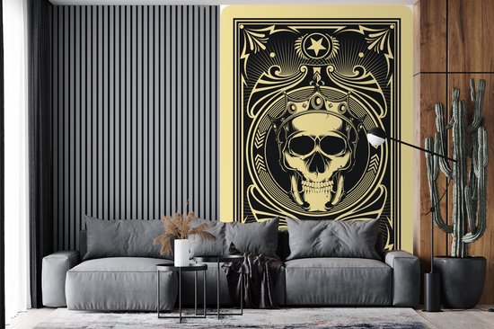 Papier peint photo peint Cartes à jouer - Illustration d'une carte à jouer avec un cri strident largeur 170 cm x hauteur 260 cm - Tirage photo sur papier peint vinyl (disponible en 7 formats) - chambre/séjour/bureau