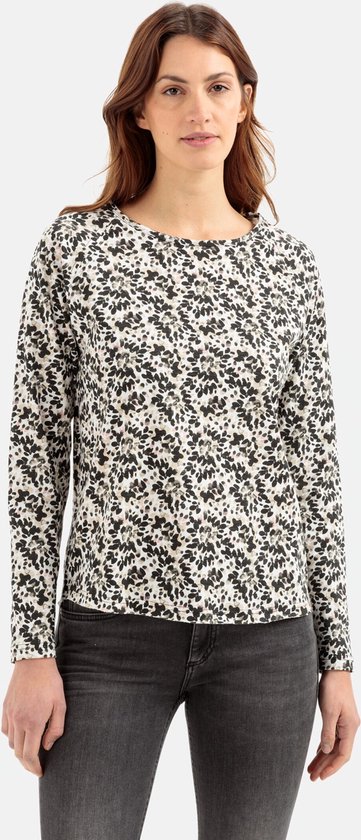 camel active Shirt met lange mouwen van biologisch katoen - Maat womenswear-XL - Khaki