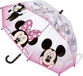 Parapluie enfant Disney Mickey Mouse et Minnie Mouse - transparent - D71 cm