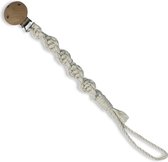 Macramé Speenkoord 'Spiral' - Gebroken Wit - Katoen - Macramé - Handgemaakt in Nederland - Inclusief Verzendkosten - Prijs per Stuk