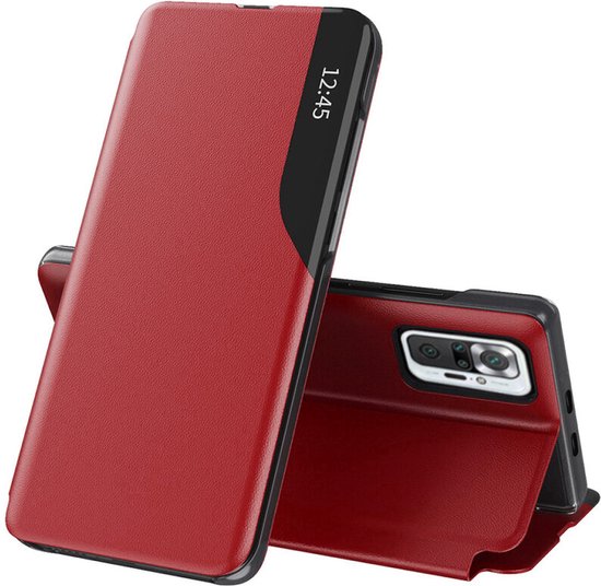 ESONG Portafoglio Cover Per Xiaomi Redmi Note 10 Pro/Redmi Note 10 Pro Max, Custodia A Libro In PU Pelle Flip Antiurto Case Con Slot Per Schede, Chiusura Magnetica, Supporto, RFID Blocking, Nero