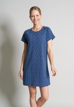 TOM TAILOR Pure cotton dames nachthemd - ronde hals - blauw - maat 44