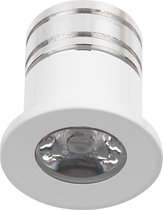 LED Veranda Spot Verlichting - Velvalux - 3W - Warm Wit 3000K - Inbouw - Dimbaar - Rond - Mat Wit - Aluminium - Ø31mm