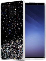 Cadorabo Hoesje geschikt voor Samsung Galaxy S9 PLUS in Zwart met Glitter - Beschermhoes van flexibel TPU silicone met fonkelende glitters Case Cover Etui