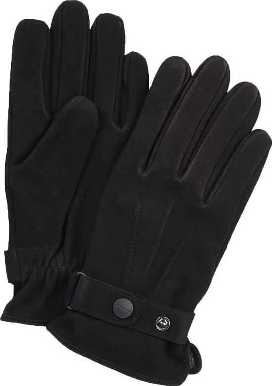 Profuomo - Handschoenen Zwart Nubuck Leer - Heren - Maat 9.5 -