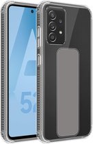 Cadorabo Hoesje geschikt voor Samsung Galaxy A52 (4G / 5G) / A52s in GRIJS - Beschermhoes gemaakt van flexibel TPU silicone Cover Case met houder en standfunctie