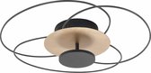 Sierlijke plafondlamp Fiore | led strip | goud / zwart | kunststof / metaal | eetkamer / woonkamer lamp | modern design