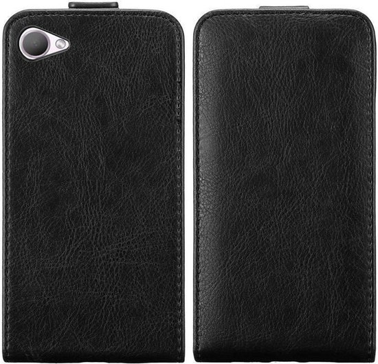 Coque Cadorabo pour HTC Desire 12 en NOIR NOIR - Coque de protection au design rabattable avec fermeture magnétique