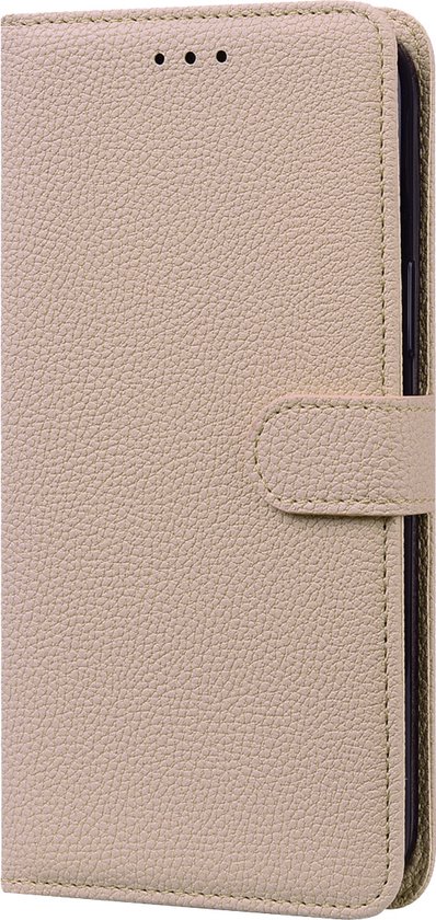 Hoesje geschikt voor OPPO A77 - Bookcase - Koord - Pasjeshouder - Portemonnee - Camerabescherming - Kunstleer - Beige