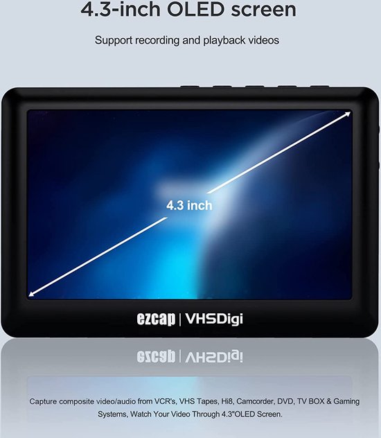 Ezcap - EZCAP180 - Convertisseur vidéo vers numérique - Enregistreur vidéo  avec écran