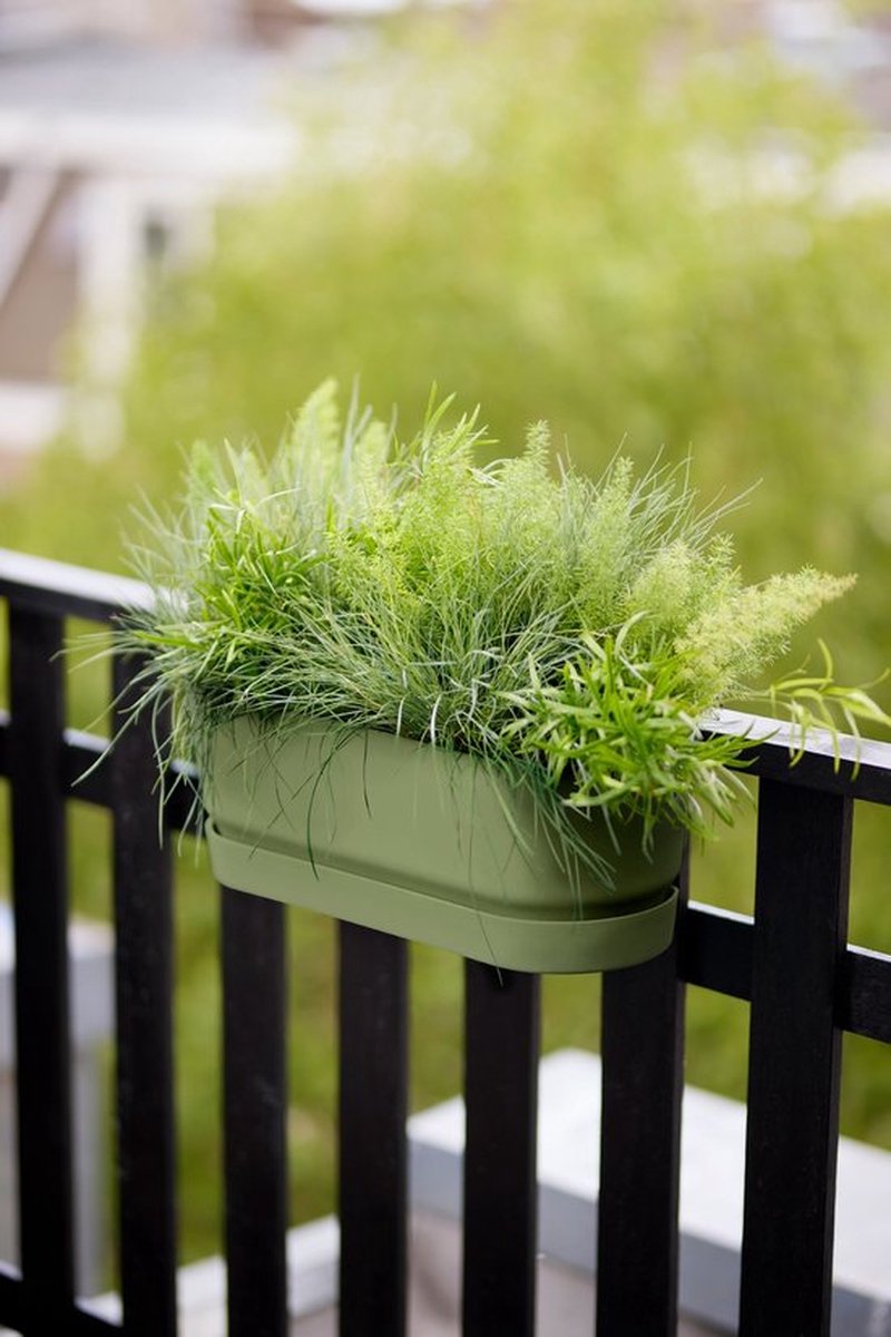 Elho Greenville Easy Balcony 52 - Balcony Planter with Hanging Bracket