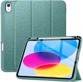 Geschikt voor iPad 11 hoes en iPad 10 hoes - 11e en 10e Generatie - 10.9 Inch - 2024 en 2022 - Cover - Solidenz 10.9 Trifold Bookcase - Case Met Autowake - Hoesje Met Pencil Houder - Lichtgroen