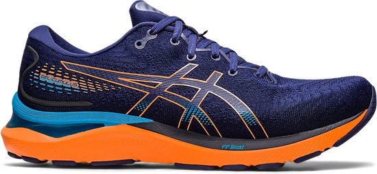 ASICS Gel Cumulus 24 blauw oranje hardloopschoenen heren | bol.com