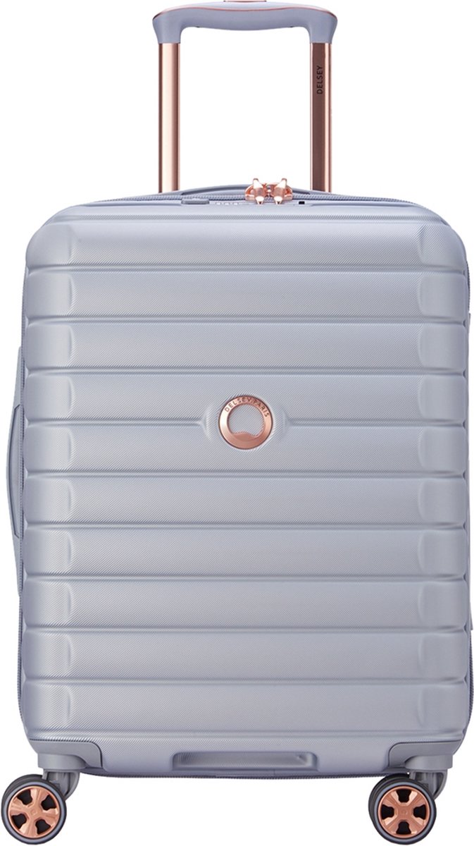 Delsey Handbagage harde koffer / Trolley / Reiskoffer - Shadow 5.0 - 55 cm - Zilver
