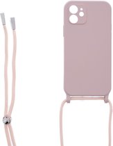 Ketting silicone telefoonhoesje Geschikt voor: iPhone 12 - TPU - Silicone - Beige - ZT Accessoires