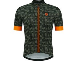 Rogelli Rubik Fietsshirt - Korte Mouwen - Heren - Groen, Oranje - Maat S