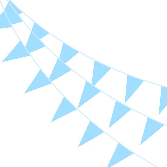 Slinger Vlaggenlijn Blauw 10 Meter Gender Reveal Verjaardag Voor Binnen En Buiten