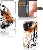 Cuir PU Premium Housse Portefeuille Coque pour Samsung Galaxy S23 Coque Téléphone Tigre