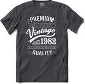 Vintage Legend Sinds 1982 - verjaardag en feest cadeau - Kado tip - T-Shirt - Unisex - Mouse Grey - Maat M