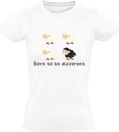 Born to be different Dames T-shirt | anders | beter | doel | schaap | Wit