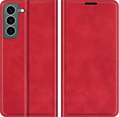 Cazy Wallet Magnetic Hoesje geschikt voor Samsung Galaxy S23+ - Rood