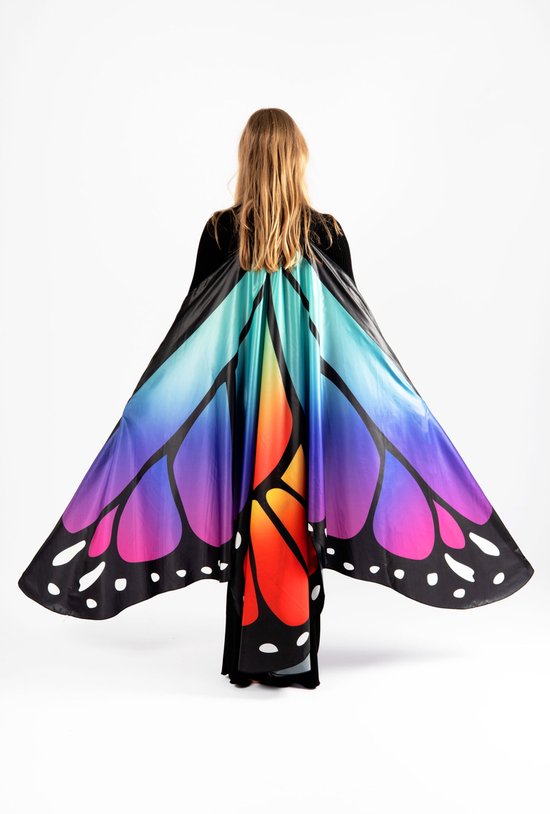 KIMU luxe grandes ailes de papillon costume arc-en-ciel ailes de papillon costume