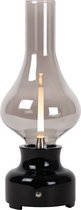 Lucide JASON Oplaadbare Tafellamp - Accu/Batterij - LED Dimb. - 1x2W 3000K - 3 StepDim - Zwart
