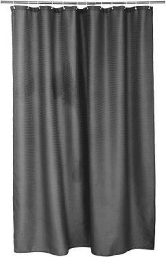 Benson Douchegordijn 180 x 200 cm Grijs Inclusief 12 Haken