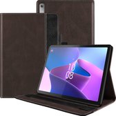 Mobigear - Tablethoes geschikt voor Lenovo Tab P11 Pro Gen 2 Hoes | Mobigear Folio 13 Bookcase + Stylus Houder - Bruin