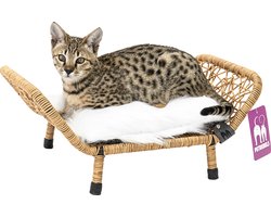 Petrebels Rome 47 luxe kattensofa -  Sand -  47 x 31 x 20 cm