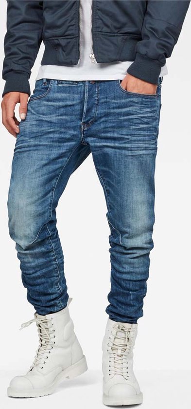 G-STAR D Staq 5 Pocket Slim Jeans - Homme - Medium Indigo Aged - W26 X L32