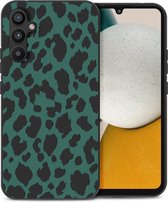 iMoshion Hoesje Geschikt voor Samsung Galaxy A34 (5G) Hoesje Siliconen - iMoshion Design hoesje - Groen / Green Leopard