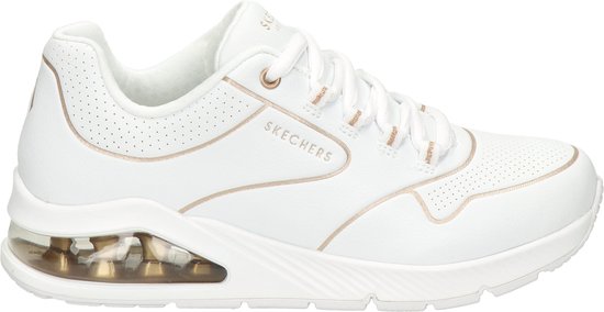 Skechers Uno 2 - Golden Trim Sneakers Laag - wit - Maat 38