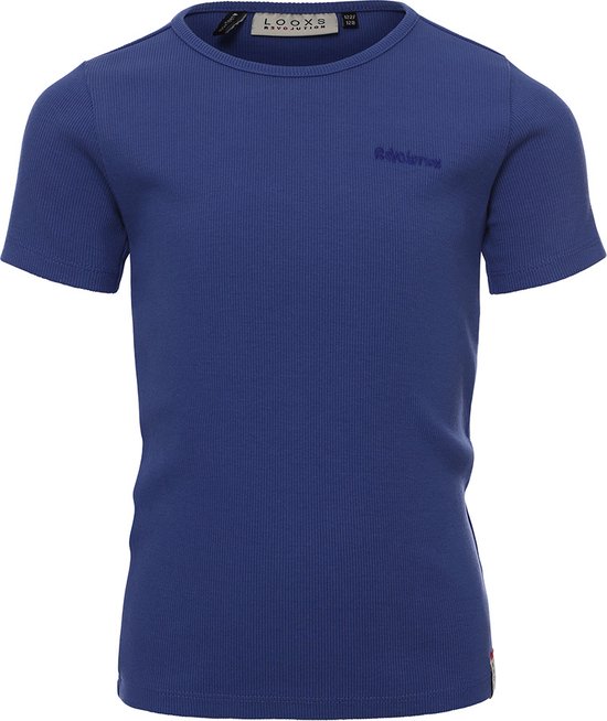 LOOXS 10sixteen 2311-5416-177 Meisjes T-Shirt - Maat 116 - Blauw van 95% Cotton 5% elastane