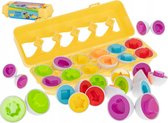 Eieren Sorteren - Montessori Speelgoed - Sorteer Speelgoed - Peuters - GRATIS Rekencilinder - Educatief - Speelgoed - Cadeau - Sorteren - Ontwikkelingsspeelgoed - Motoriek - Puzzel - Geometrisch Speelgoed - Montessori - Speelgoed Peuters