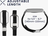 kwmobile nylon bandje voor smartwatch - geschikt voor Xiaomi Mi Band 7 Pro - 14 - 22 cm - Polsbandje in zwart