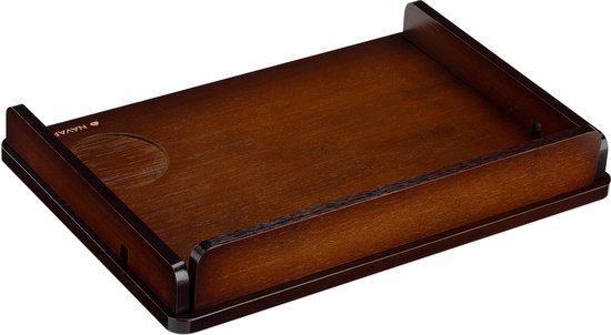 Table de chevet flottante Navaris en bambou - 38 x 26 x 11cm - Table pour le lit - Étagère de lit à pince - Montage sans perçage ni outil