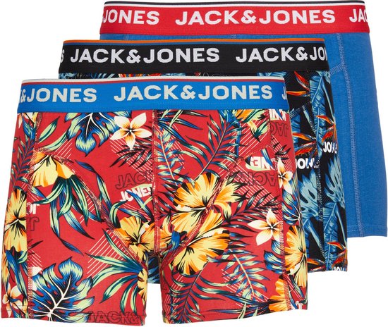Jack & Jones Onderbroek Jacazores Trunks 3 Pack Noos 12228458 Black/pompain Re Mannen